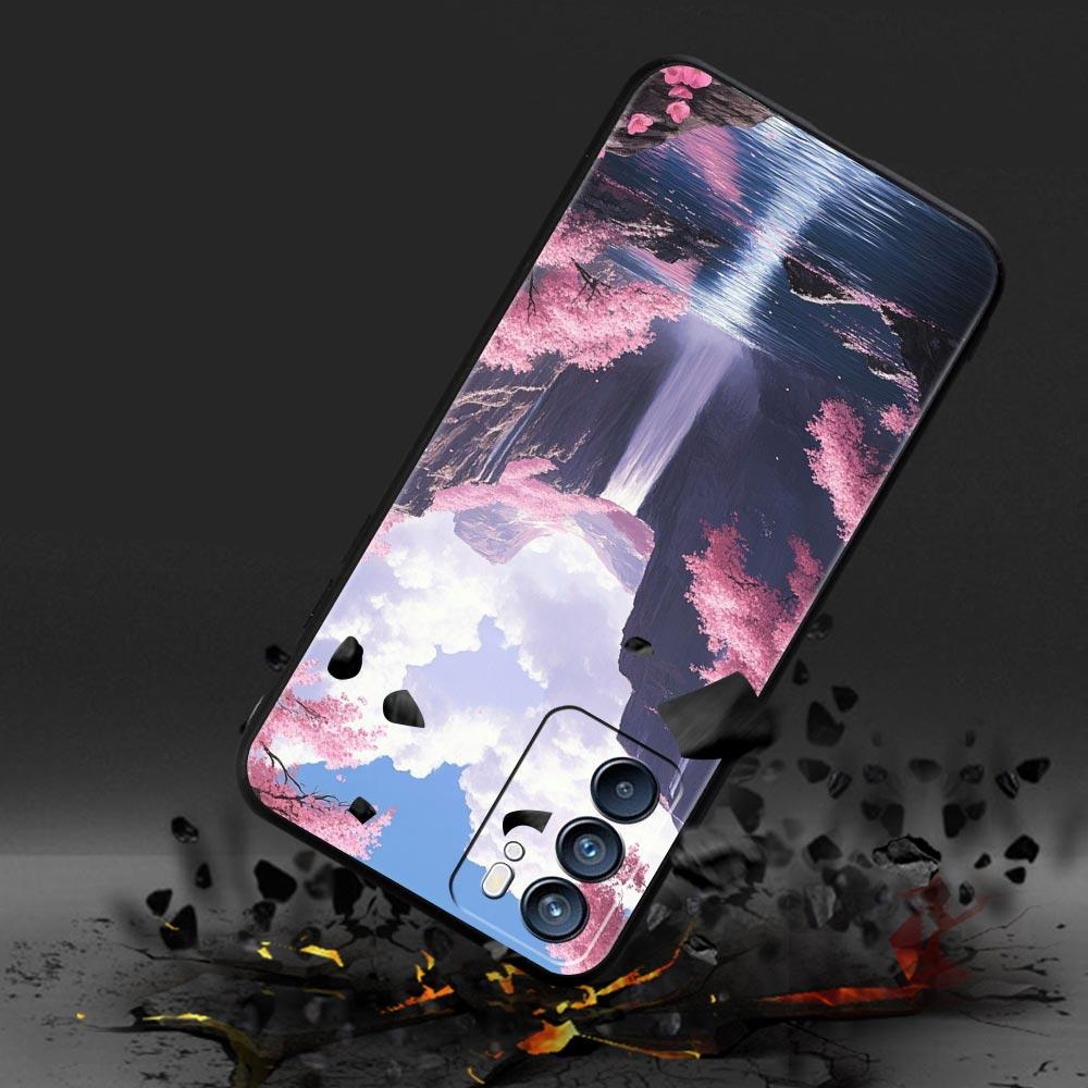 Pink Sunset Mountain Phone Case For Oppo A17 A31 A54 A57 A78 A79 A98 Find X5 X6 Reno 6 7 8 10 11 12 13 F Pro 5G Soft TPU Cover
