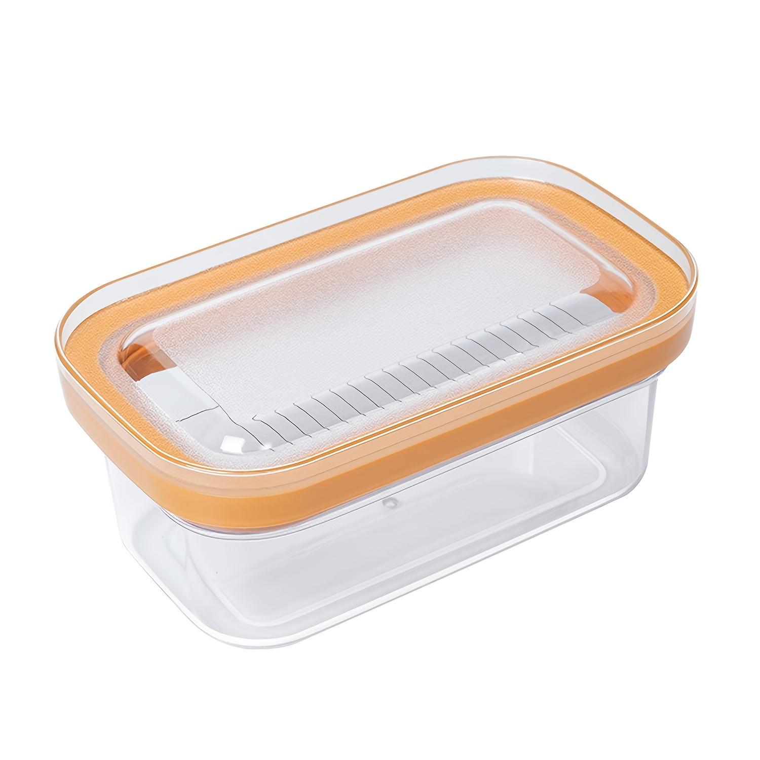 

1 шт. Слайсер-нож для масла из нержавеющей стали 304 с герметичным контейнером для хранения, Контейнеры для сохранения продуктов, Штабелируемые, Герметичная крышка 280g Butter Sealed Cutting Box оранжевый