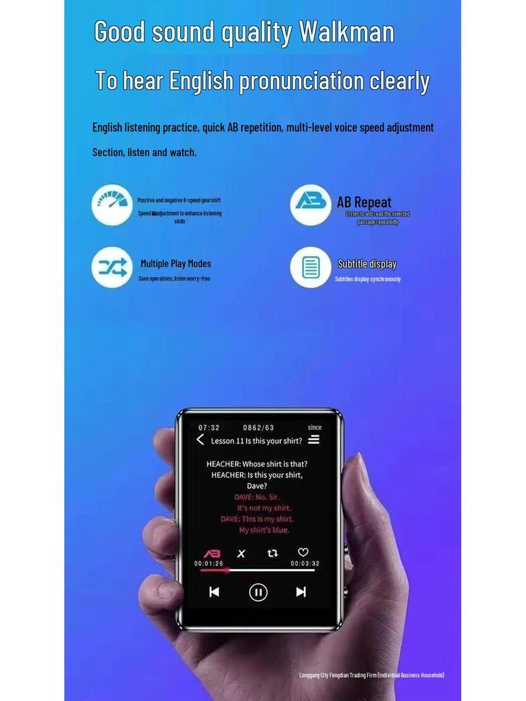 Ultra-thin Portable Touchscreen MP5 Music Player for Students