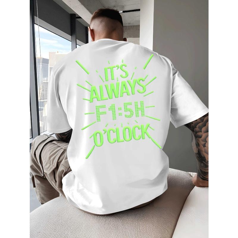 European Size New Summer Men'S Short-Sleeved T-Shirt with Back Print, Stylish And Trendy, Featuring a Round Neck for Spring And Summer