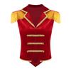 Womens Circus Ringmaster Vest Lapel Sleeveless Tassels Velvet Waistcoat Irregular Hem Button Design Cosplay Costume