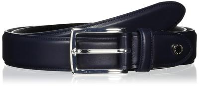 [MACKINTOSH PHILOSOPHY] Men's Belt, Made In Japan, Business Style, Metal Logo, Navy, Fits Up To 95cm Waist (FREE Size)