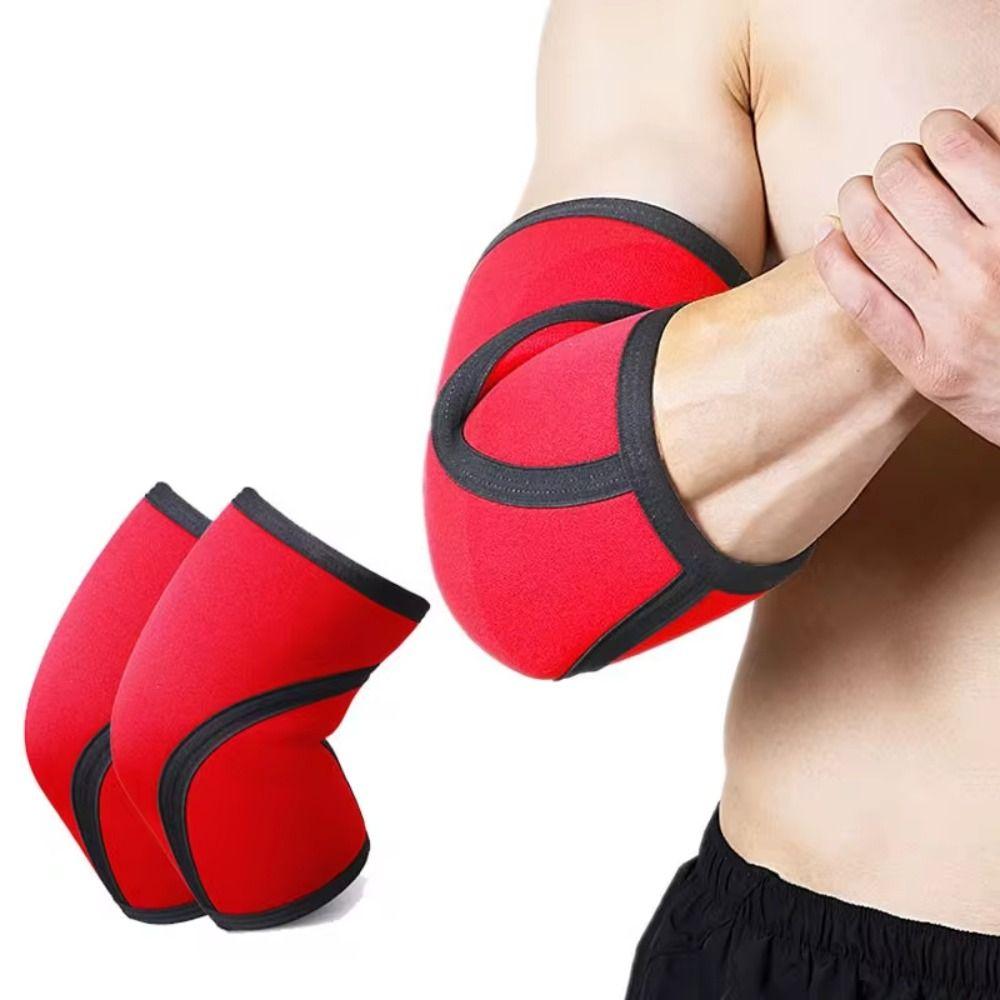 

Red Elbow Pads Nylon Neoprene Arm Support New Sports Protective Gear Unisex M