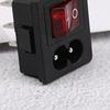1pc 250V AC 10A Red Rocker Switch Fused Inlet Power Socket Fuse Switch Connector Plug Connectors Dielectric Intensity