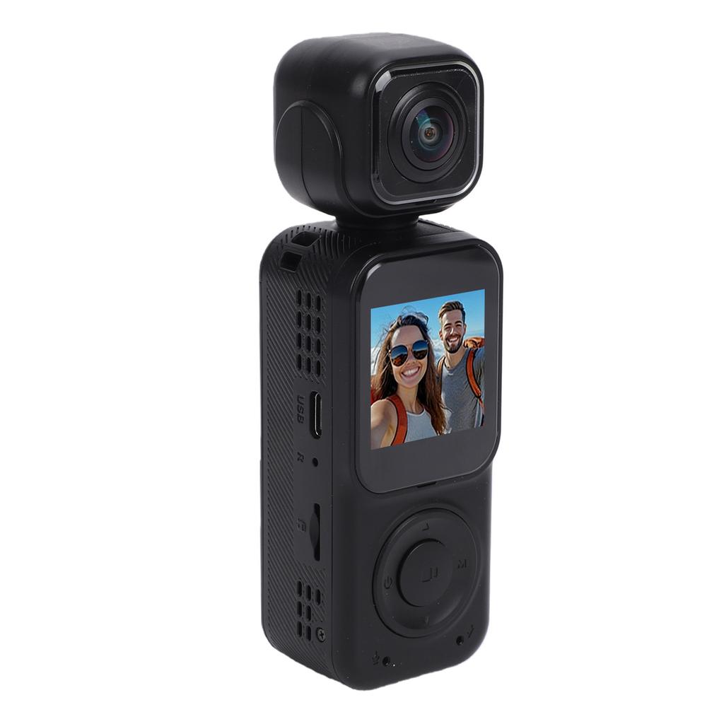 Portable Video Recorder 4K 12MP Dual Lens 180 Degree Rotation WiFi Handheld Sports Camera for Outdoor