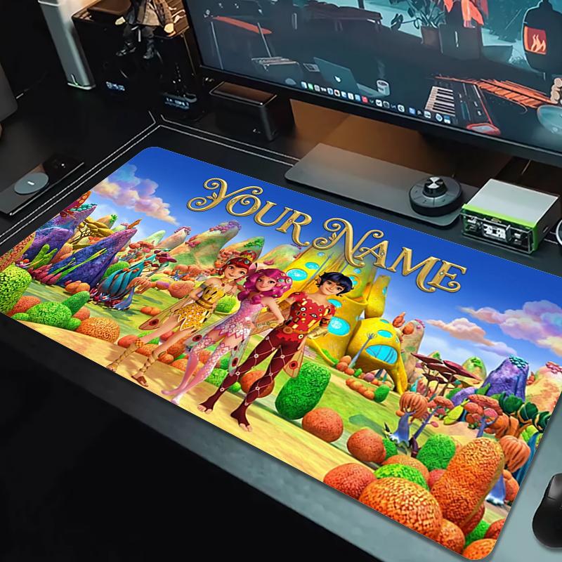 Custom Name mia and me Mouse Pad Large Gaming Table Cushion Non-slip Laptop Tablet Big Mousepad XXL Mat Mini PC Playmat With Lock edge_XIA