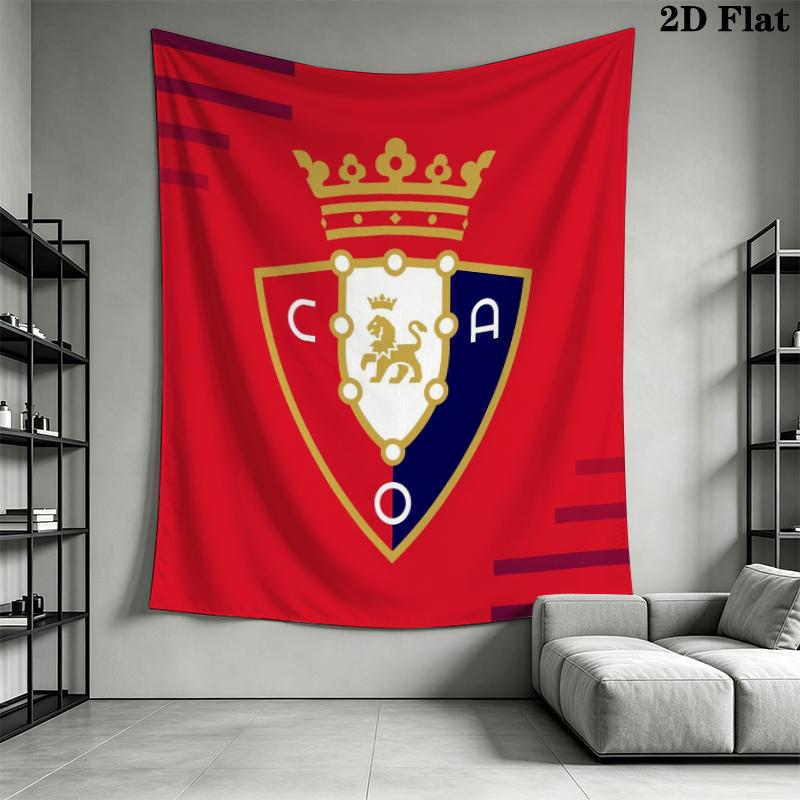 CA Osasuna Wall Tapestry Aesthetic Wall Hanging Printed Fabric Blanket Decorative Tapestries for Bedroom Living Room Home Decor