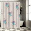 Modern Cute Owl Print Shower Curtain Fabric Waterproof Bathroom Decorations