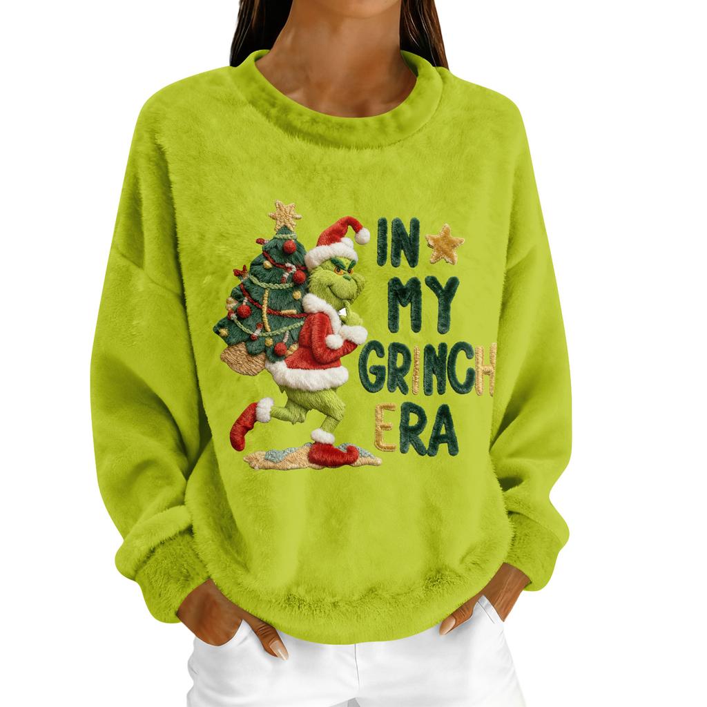 Damen Fleece-Hoodie Langarm Rundhals Lässig Bequem Locker geschnitten Leicht Damen-Hoodie