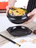 Korean Heat-Resistant Stone Bibimbap Pot - Small Clay Pot for Gas Cooking Soup, Rice, or Noodles.