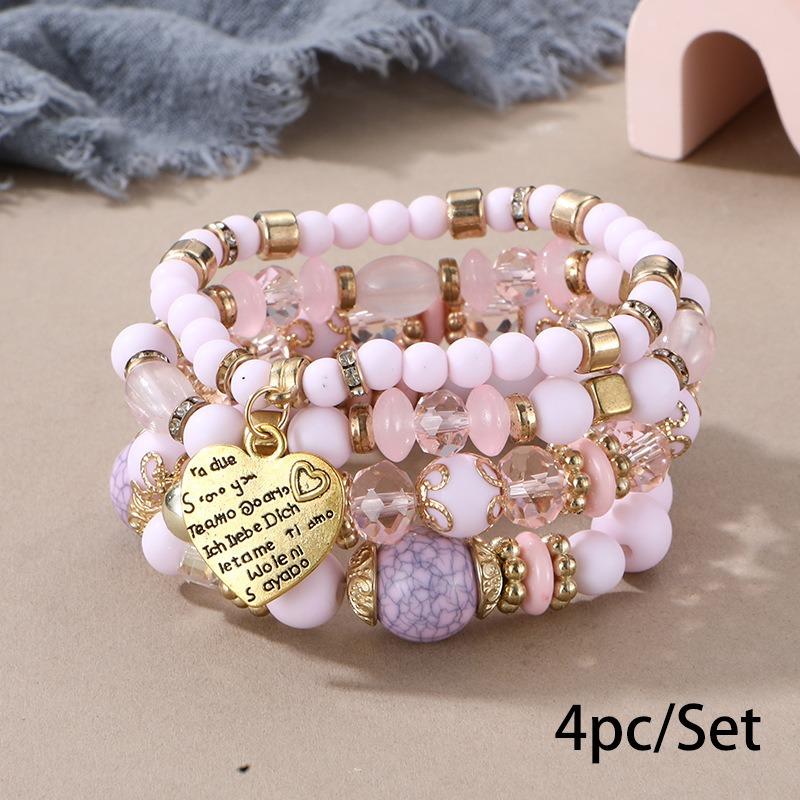 Bohemian bracelet creative tassel multi-layer beaded bracelet