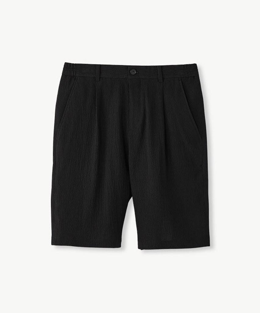 STCO Crease Half Pants Black (Comfort Fit)_Shpvb01Nsb