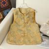 2026 Nieuw Chinese Stijl Jacquard Ronde Hals Vest - Tang Pak Bovenkleding