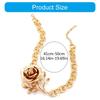 Stylish Necklace Rose Pendant Necklace Unisex Necklace Metal Texture Neck Jewelry Charm Necklace for Fashion Lover