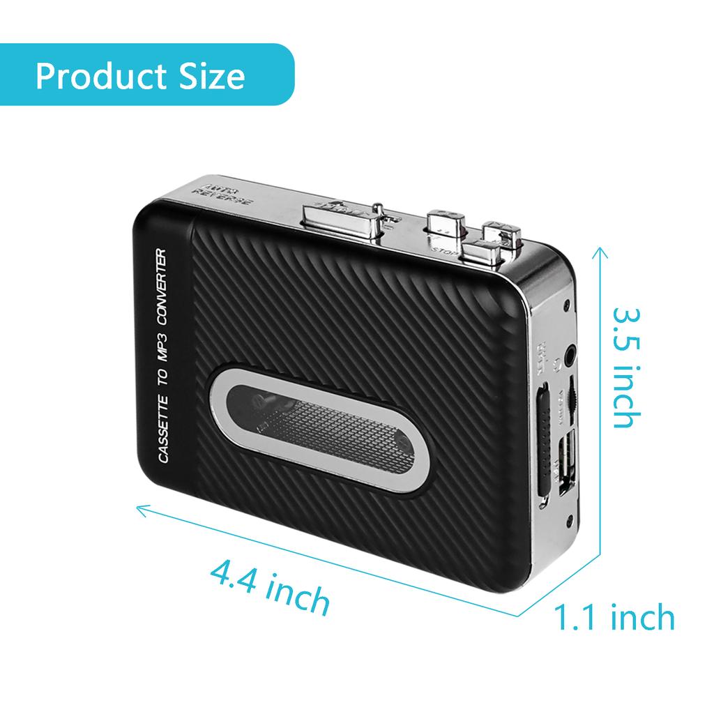 Factory  Audio Stereo Portable Cassette Recorder Player Auto Reverse Tape MP3 Converter Via USB Flash Disk