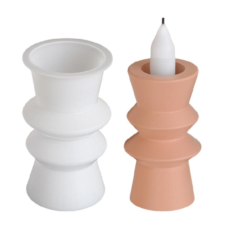 Silicone Handmade Molds Round Shape Craft Molds Candle Holder Molds Candle Stand Mold for Hand-Making Candle Holder