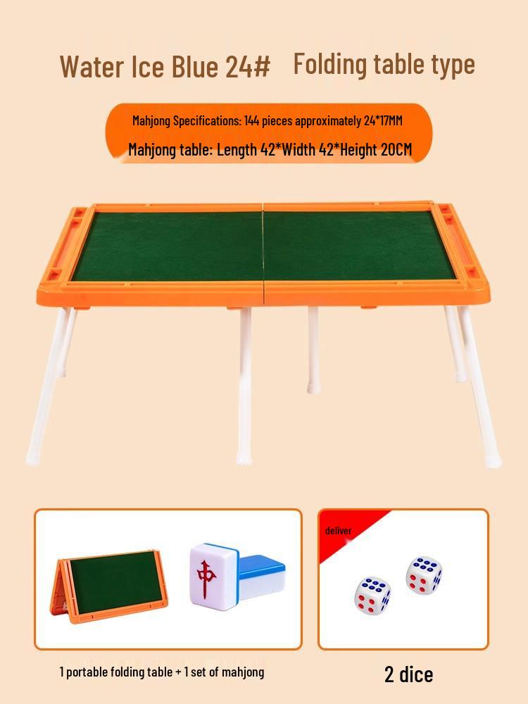 Portable Mini Mahjong Set - Compact Travel and Dorm Use