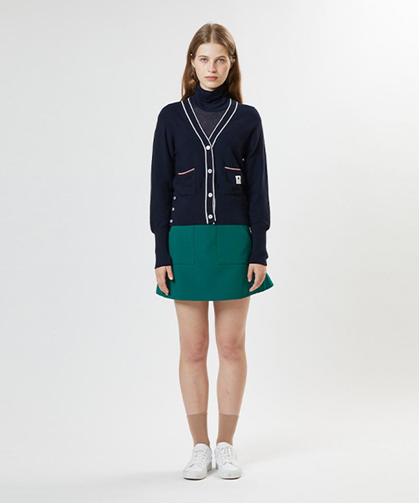 A Ben Front Pocket A-Line Skirt Green