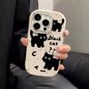 Case Cover for Infinix Hot 40 Pro 30i 40i Note 30 Zero 30 4G Tecno Spark 20 20C GO 2024 2023 Smart 8 7 Cute Black Cat Soft Case
