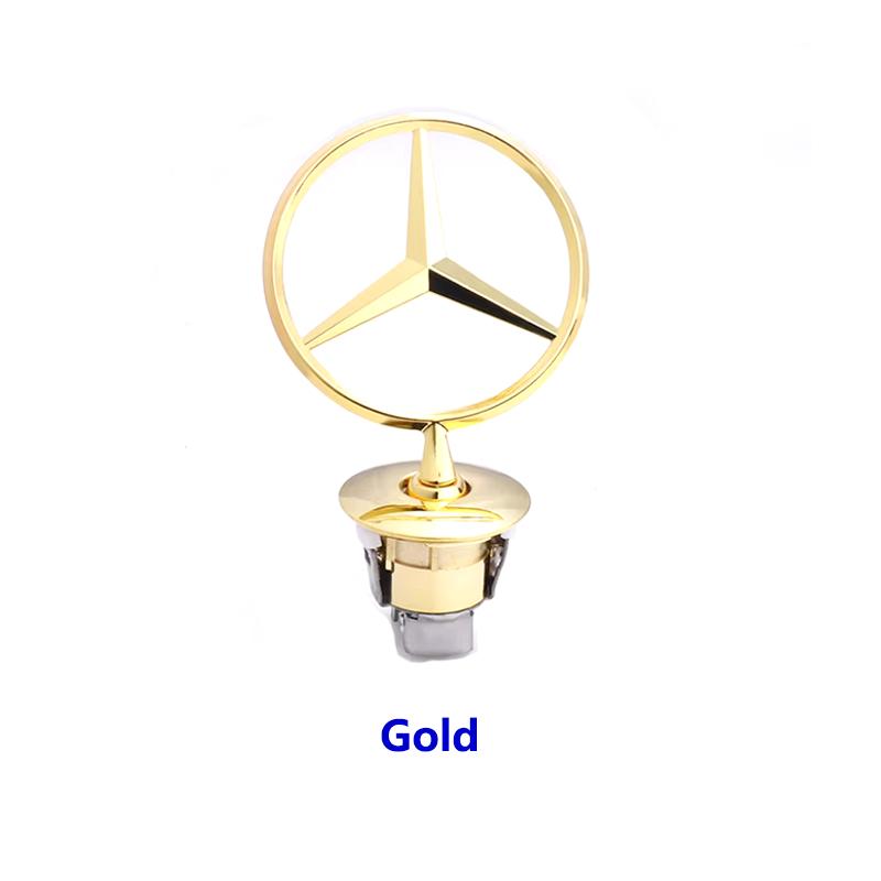 

Car Sticker 1Pcs 44mm 3D Zinc Alloy Car Front Hood Emblem Bonnet Label Badge for Mercedes Benz W204 W210 W220 W212 C180 C200 Car 1pcs