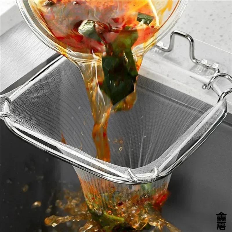Disposable Kitchen Sink FilterMesh Sewer Garbage Filter Meal Residue Pool Mesh Bag Drainage Screen Sink Garbage Net