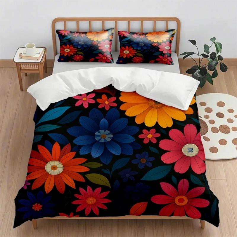Digital Printing Quilt Cover Set 2Pcs/3Pcs Holiday Gift Household Quilt Cover Without Sheet (Quilt Cover + Pillowcase)