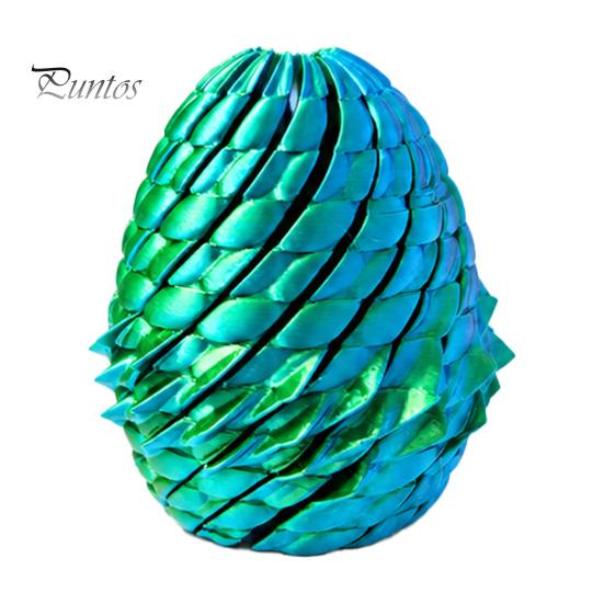 Movable Joint Dragon 3D Printed Articulated Fidget Toy, Twist Eggs, Slippery Egg Flexible Desk Ornament for Home Office Stress Relief Toy