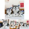 Plush Husky Dog Toy With Short Pile Fabric For Kids And Collectors