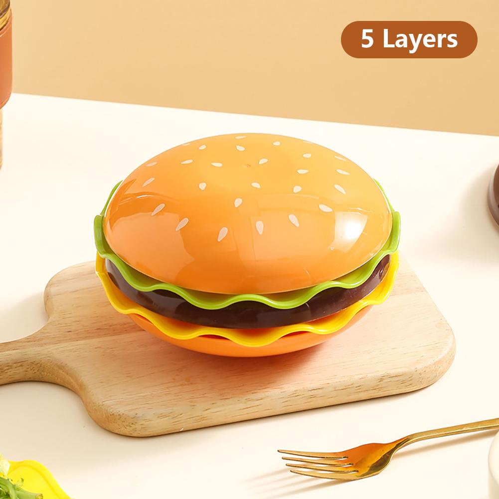 Mini Dinner Plate Tableware Sauce Container Table Decoration Kitchen Supplies 5/7 Layers Stackable Hamburger Plate