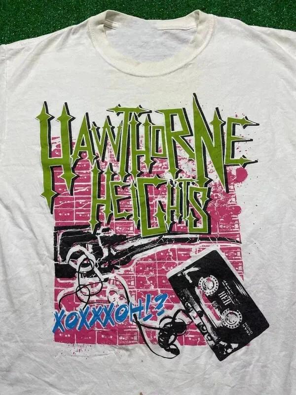 

Vintage Hawthorne Heights Band WHite Shirt Unisex Concert S to 5XL Unisex T-Shirt XL