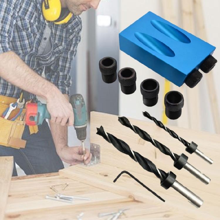 14Pcs Inclined Hole Jig Kit Woodworking Drilling Guide Locator for Efficient and Precise Woodworking Projects