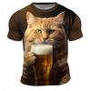 Size XXS-6XL Men's Summer Outdoor T-shirt Short Sleeve Pattern Cartoon Animal Printing Large Oversize Men's T-shirt Casual Tops