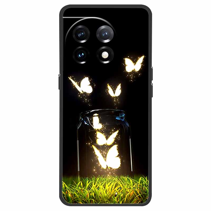 Für OnePlus 11 Hülle OnePlus11 5G Stoßfest Weiches Silikon TPU Rückseite für OnePlus 11 One Plus 11 5G Handyhüllen Niedliche Katze Wolf