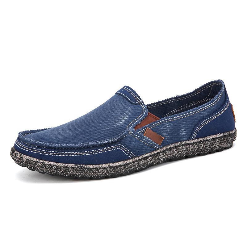 New Spring Autumn Light Canvas Shoes Men Breathable Men Shoes Loafers Soft Comfortable Outdoor Flat Lazy Shoes