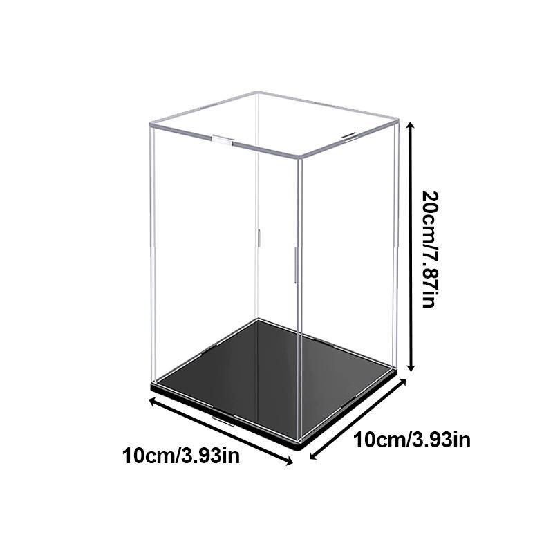 Акриловая витрина разных размеров для коллекционных предметов Сборная прозрачная акриловая коробка Защитная витрина для фигурок Организация игрушек 10*10*20cm