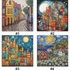 Full Embroidery cotton Thread 14CT Printed House Cross Stitch Kit Art