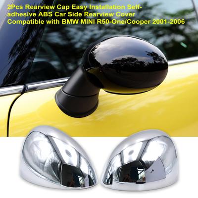 2Pcs Rearview Cap Easy Installation Self-adhesive ABS Car Side Rearview Cover