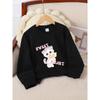 Hoodie for  with a Round Neck - Adorable Kitten with a Bow, Machine Washable, Suitable for Spring And Autumn, Perfect for Sports And Casual Outings