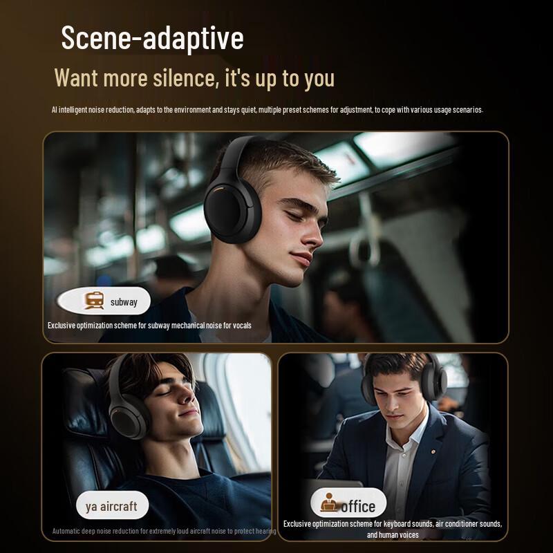 Viken XM Series 2025 Active Noise Cancelling Over-Ear Bluetooth Headphones