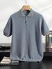 Men's Cashmere Polo Neck Short Sleeve Sweater - Autumn/Winter Business Casual