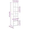Bookshelf Brown Oak Effect 31 x 24 x 127 cm Engineered Wood