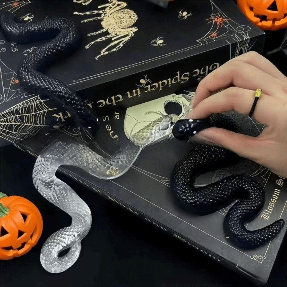 Transparent Snake Squeezing Toy Simulation Snake Squeeze Toy Snake-Shaped Ornament  April Fools Day