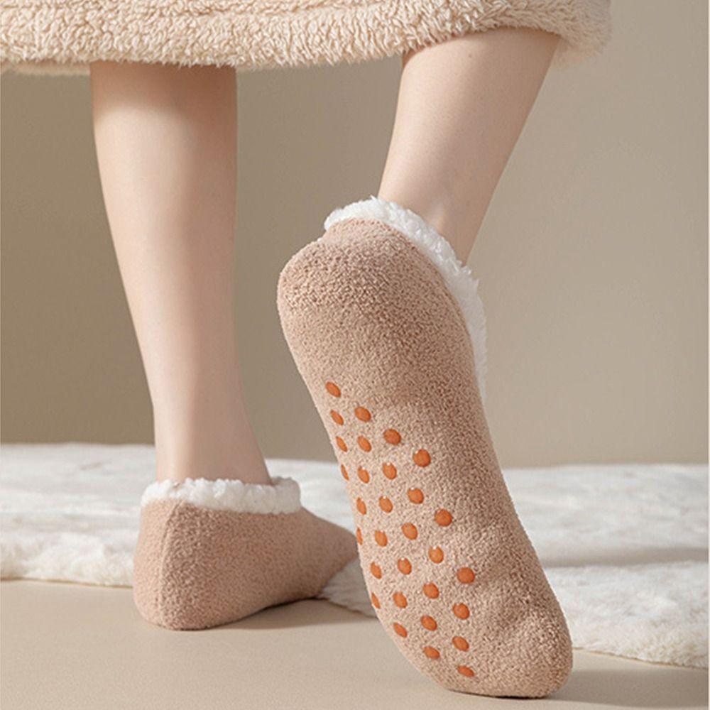 Non-slip Bottom Lamb's Wool Socks Thickened Winter Warm Sock Lamb Fleece Socks Living Room