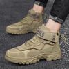 Men's Thick Soled Fashion Trend Outdoor High Top Workwear Boots Sports Shoes Casual Shoes Dad Shoes