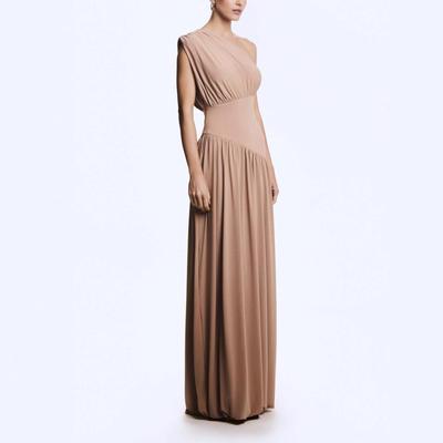 Mature Sexy One-Shoulder Evening Gown - 2025 European & American Women's Fashion