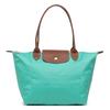 Le Pliage 28 Button Zipper Closure Long Handle Canvas And Leather Dumpling Tote Bag Small Women Tote Bags Turquoise-Blue 2605089P70
