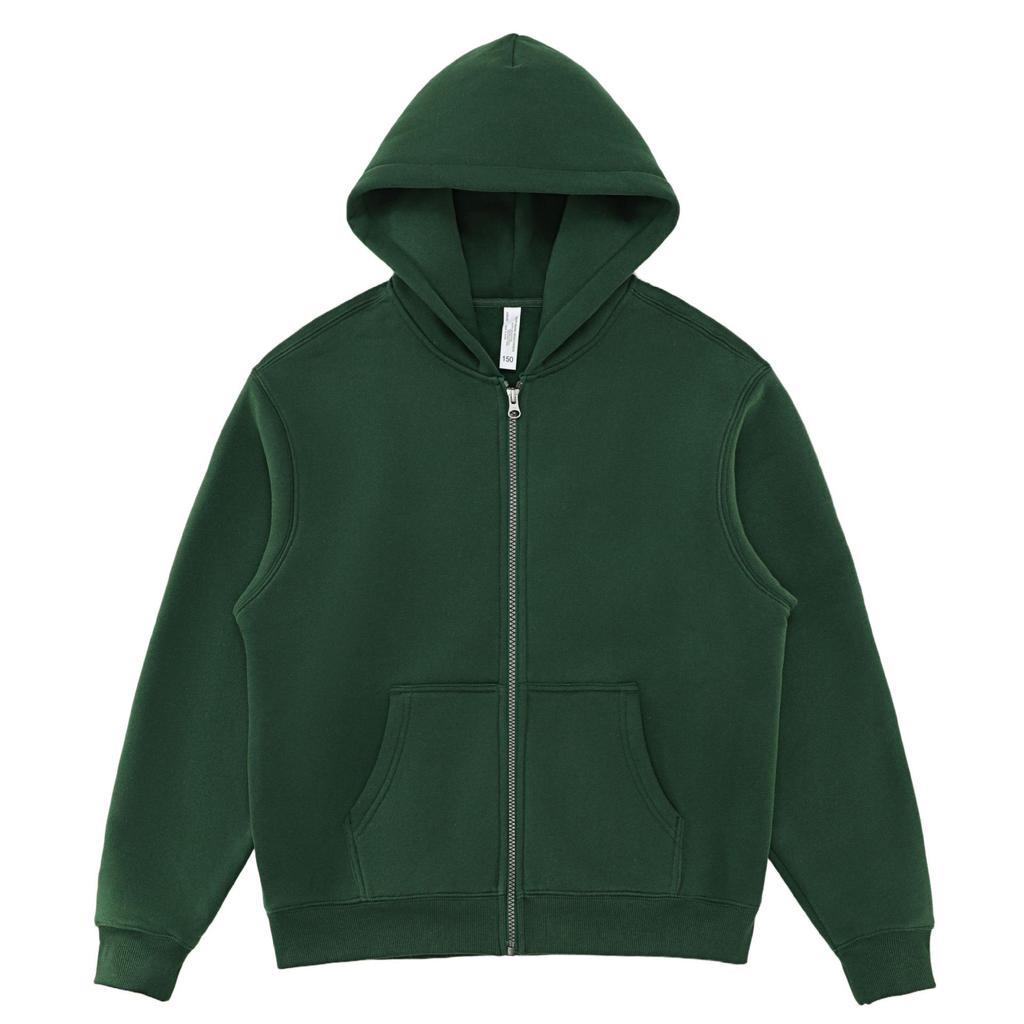 LVLV Custom | American 350g Fleece Brushed Wide-fit Zipper Hoodie with Embroidered Logo and Print Design