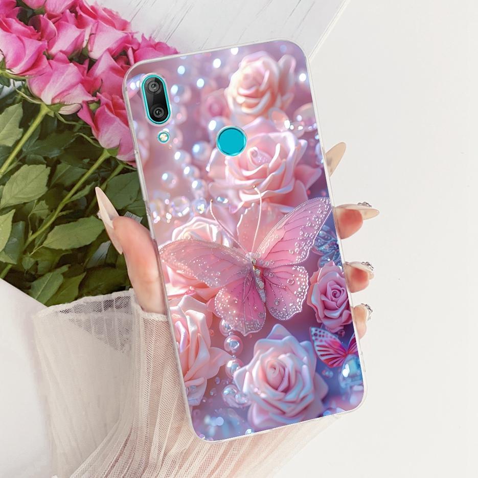 For Huawei Y7 Prime 2019 Case DUB-LX3 Cute Lion Fashion Painted Cover Soft Slim Phone Case For Huawei Y7 Pro 2019 Y 7 2019 Shell