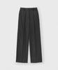 MONGDOL Single-Pleat Wide Slacks Charcoal Mdpt025Charcoal
