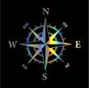 NSWE Nautical Compass Reflective Car Decal
